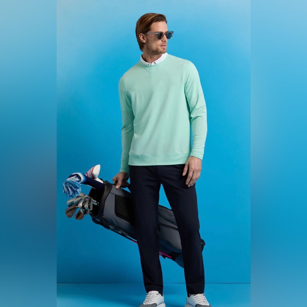 NWT G/FORE G4 Luxe Crewneck Mid Layer Pullover Shirt Long Sleeve Men Size L - Picture 5 of 14